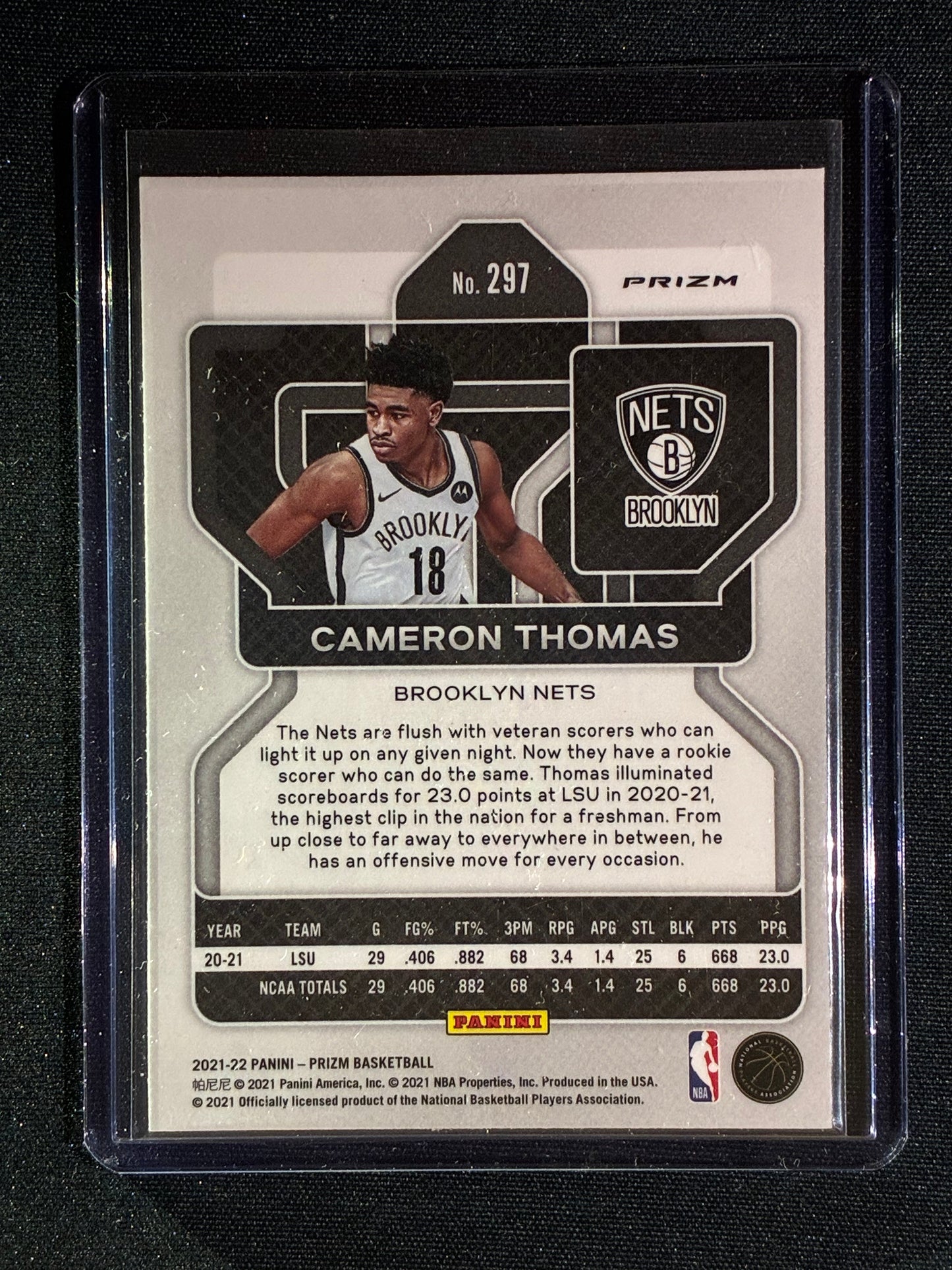 2021-22 Prizm CAMERON THOMAS Rookie Silver Prizm #297