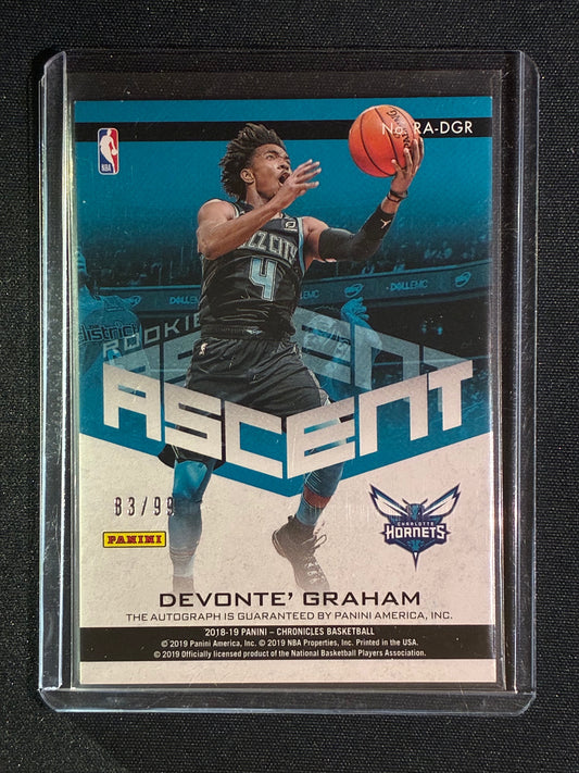 2018-19 Chronicles DEVONTE' GRAHAM Rookie Ascent Auto Silver 83/99 #DGR