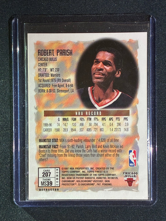 1996-97 Topps ROBERT PARISH Finest Mainstays Refractor with Coating #207