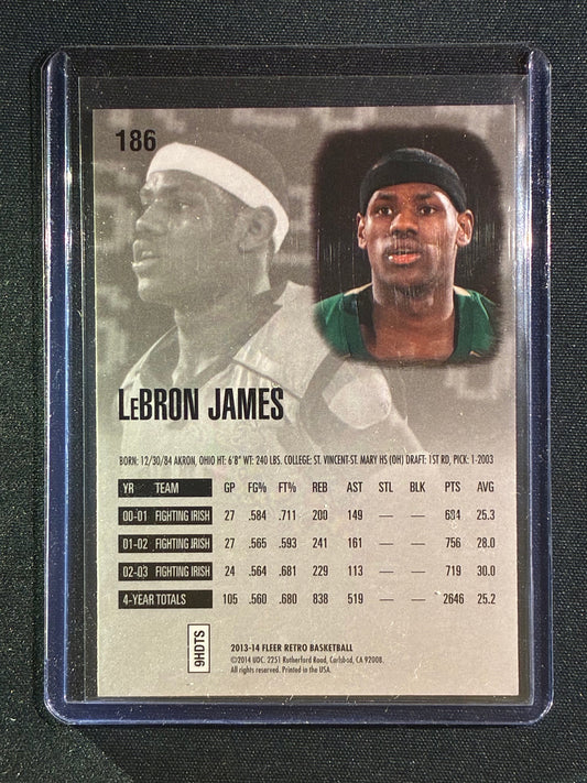 2013-14 Fleer Retro LEBRON JAMES Fleer Ultra Base #186