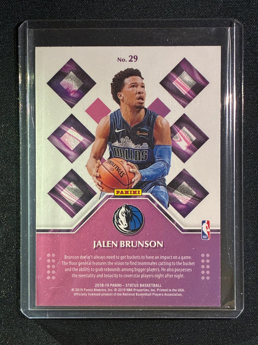 2018-19 Status JALEN BRUNSON Rookie Credentials Green #29