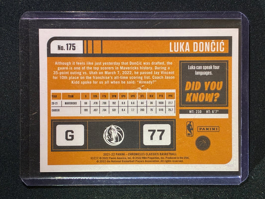 2021-22 Chronicles LUKA DONCIC Classics Blue 26/99 #175