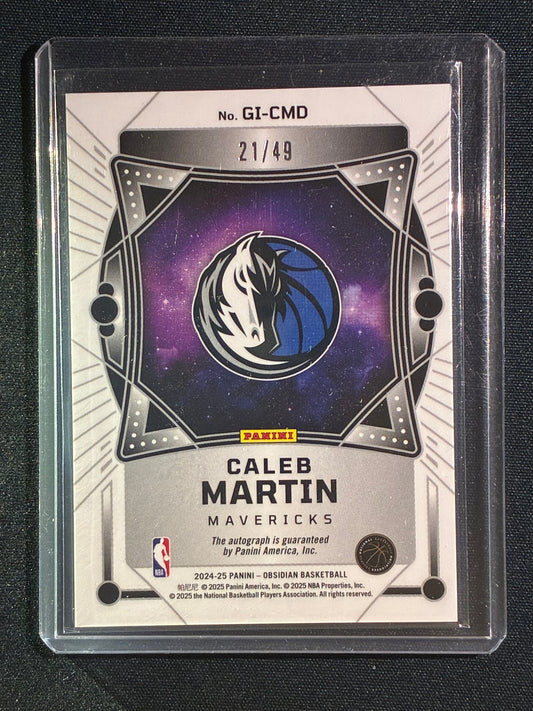 2024-25 Obsidian CALEB MARTIN Galaxy Ink Auto Electric Etch Purple 21/49