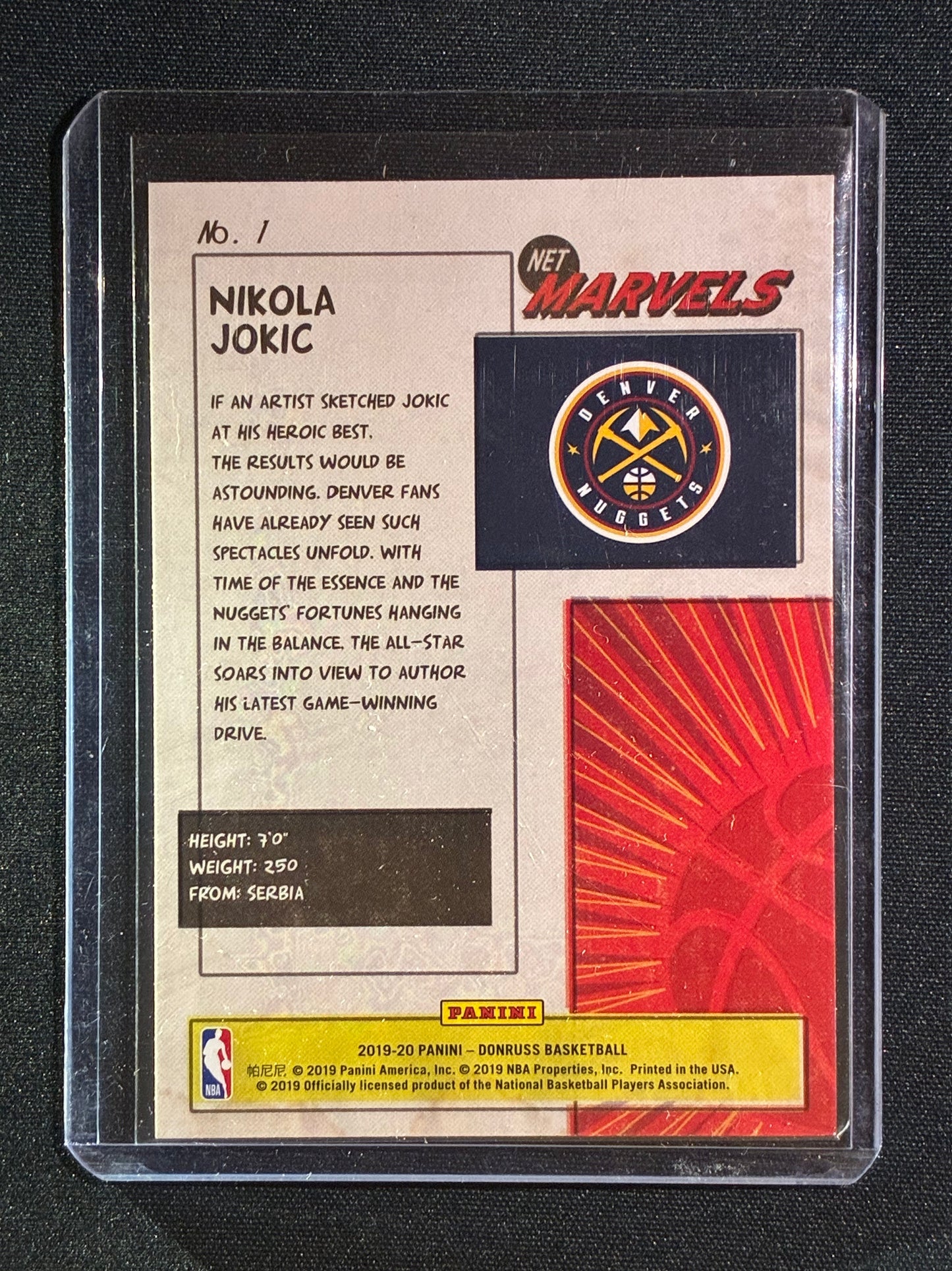 2019-20 Donruss NIKOLA JOKIC Net Marvels Base Silver #1