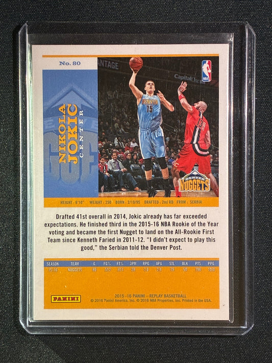 2015-16 Replay NIKOLA JOKIC Rookie Ruby Red 7/49 #80
