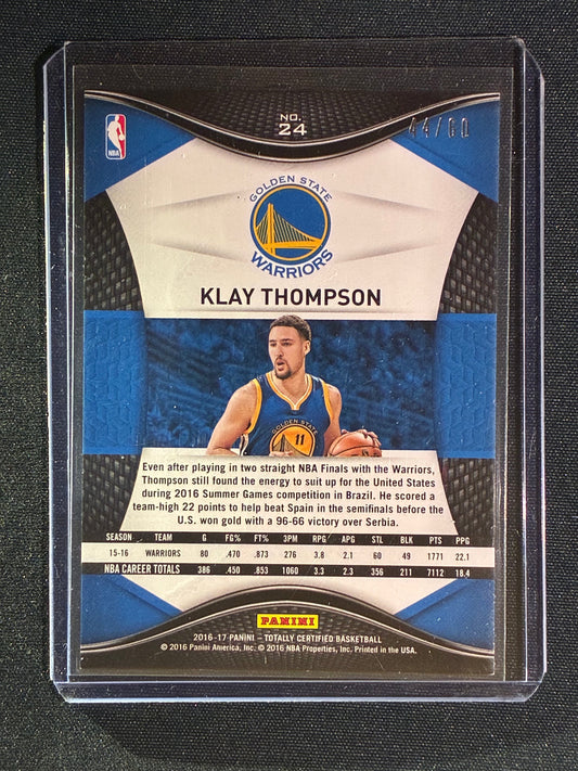 2016-17 Totally Certified KLAY THOMPSON Orange 44/60 #24