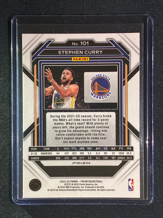 2022-23 Prizm STEPHEN CURRY Choice Blue Yellow Green Scope #101