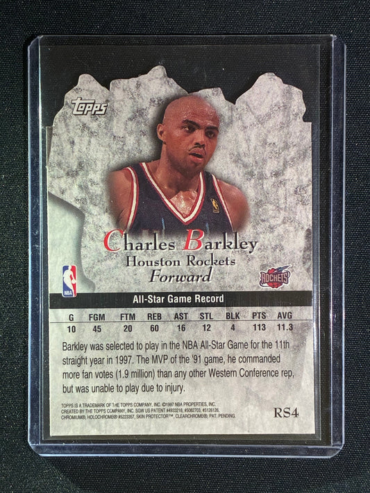 1997-98 Topps CHARLES BARKLEY Rock Stars Die-Cut #4