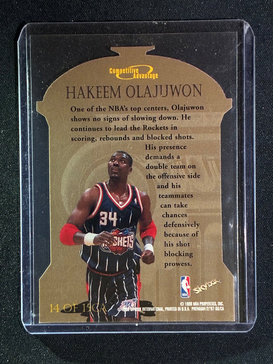 1997-98 Skybox Premium HAKEEM OLAJUWON Competitive Advantage Die-Cut #14