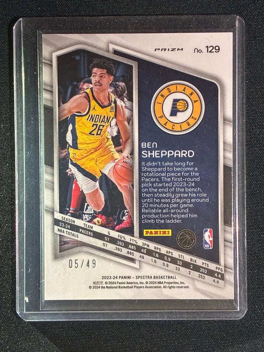 2023-24 Spectra BEN SHEPPARD Rookie Astral Cracked Ice 5/49 #129