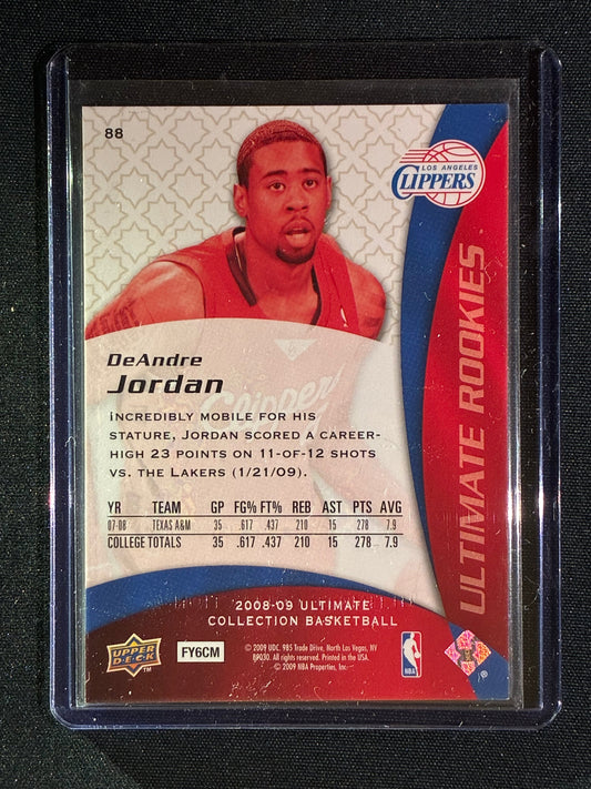 2008-09 Ultimate DEANDRE JORDAN Ultimate Rookies Gold 418/491 #88