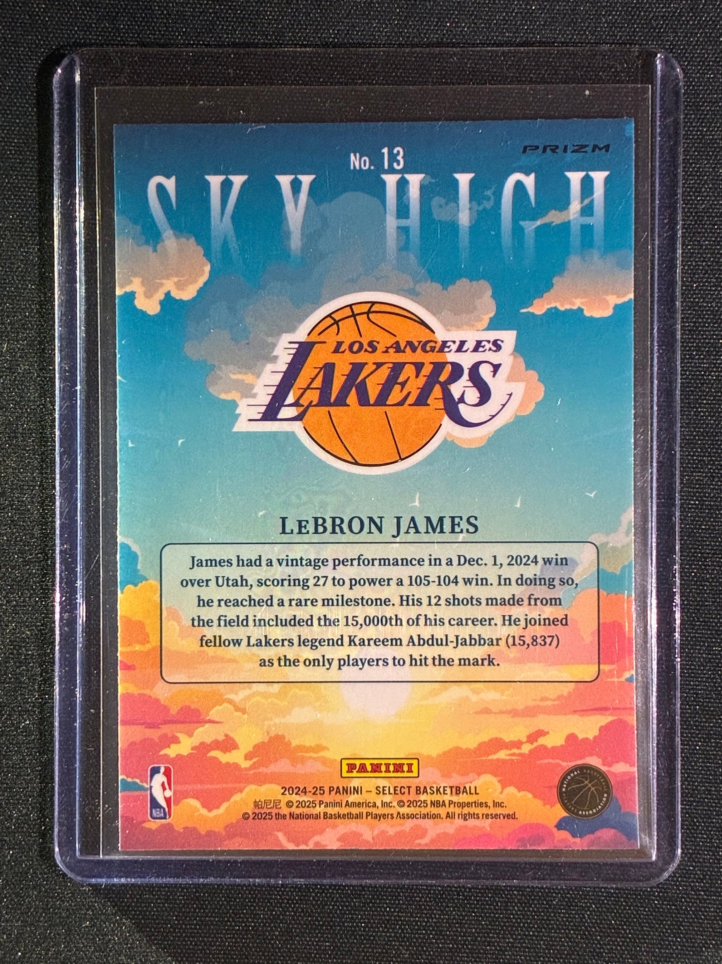 2024-25 Select LEBRON JAMES Sky High Silver Prizm #13