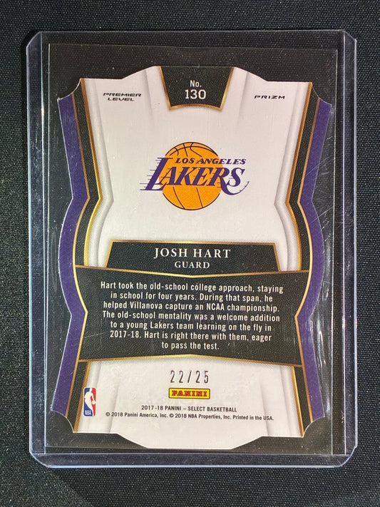 2017-18 Select JOSH HART Premier Level Rookie Tie-Dye Die-Cut 22/25 #130