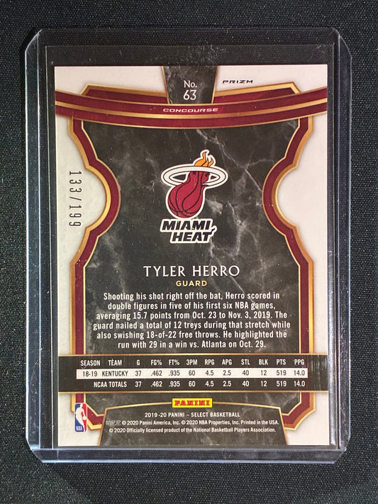 2019-20 Select TYLER HERRO Concourse Rookie Red Prizm 133/199 #63