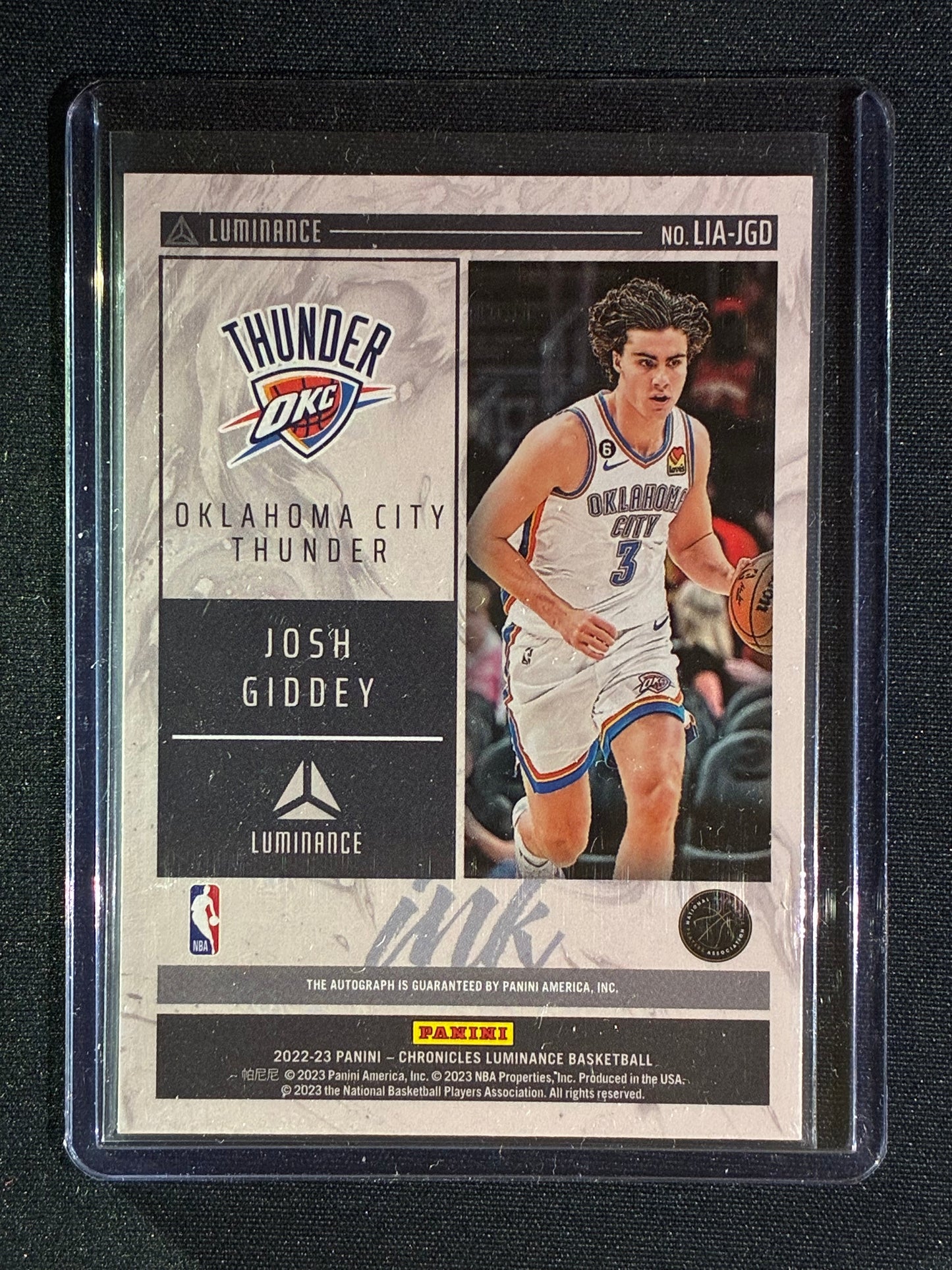 2022-23 Chronicles JOSH GIDDEY Luminance Ink Auto Silver 18/149