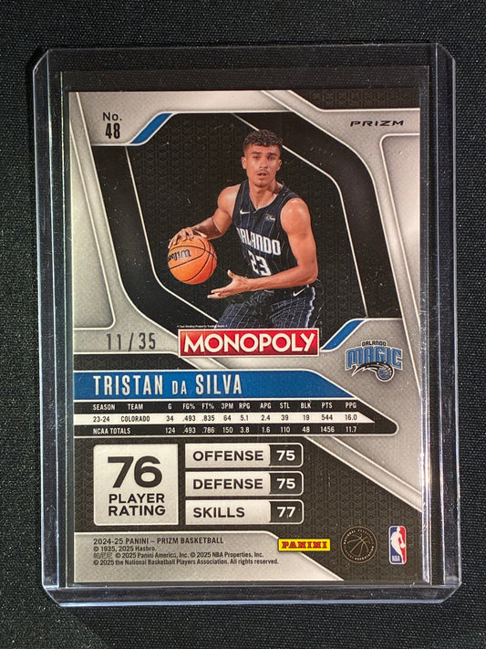 2024-25 Prizm Monopoly TRISTAN DA SILVA Rookie Dark Green 11/35 #48