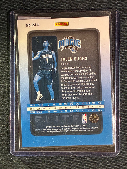 2021-22 Donruss Elite JALEN SUGGS Rookie Blue 21/99 #244
