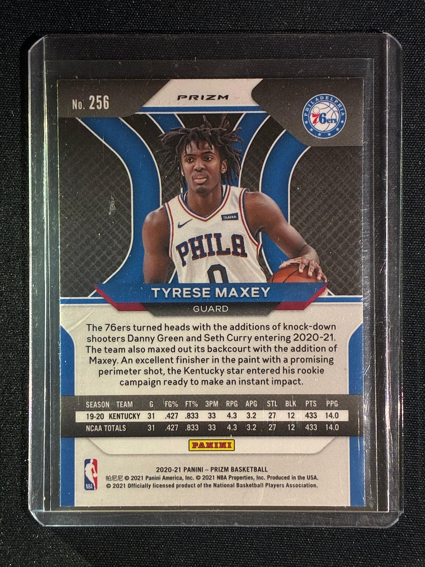 2020-21 Prizm TYRESE MAXEY Rookie Green Prizm #256