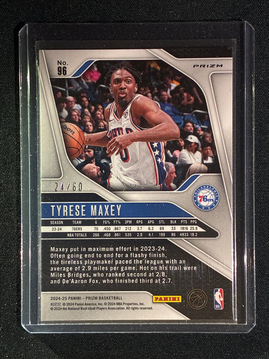 2024-25 Prizm TYRESE MAXEY Orange Wave 24/60 #96