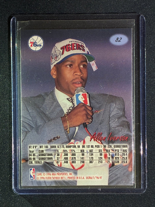 1996-97 Fleer Ultra ALLEN IVERSON Rookie Silver #82