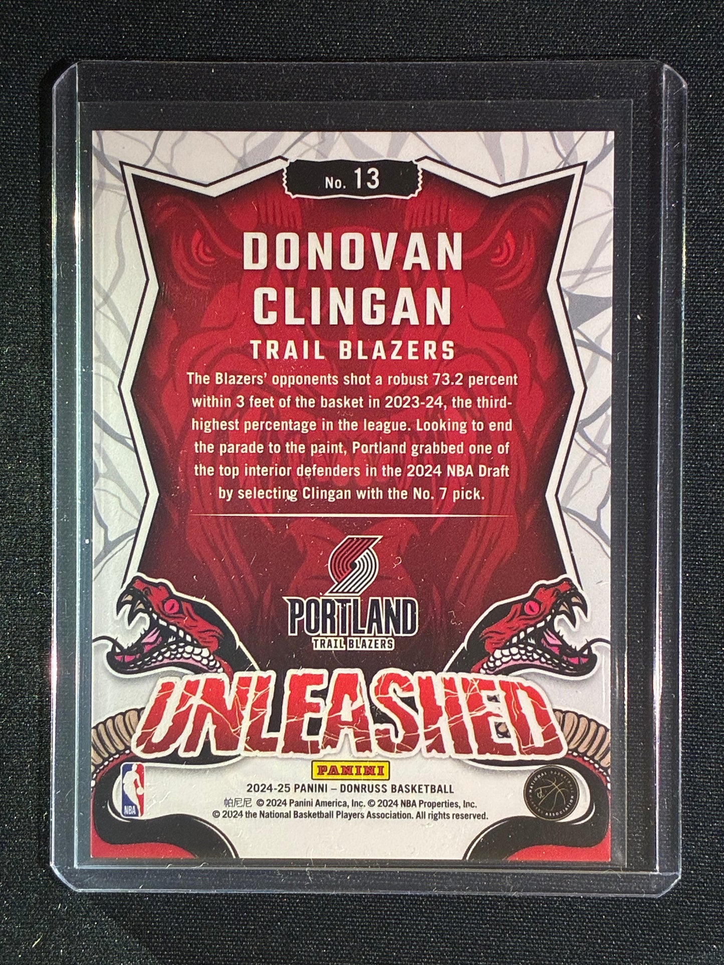 2024-25 Donruss DONOVAN CLINGAN Unleashed Rookie Blue Stars 23/99 #13