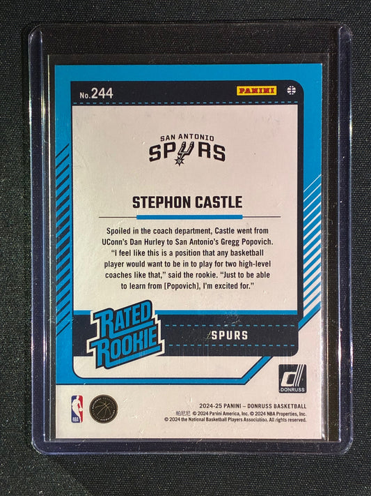 2024-25 Donruss STEPHON CASTLE Rated Rookie Holo Green Laser #244