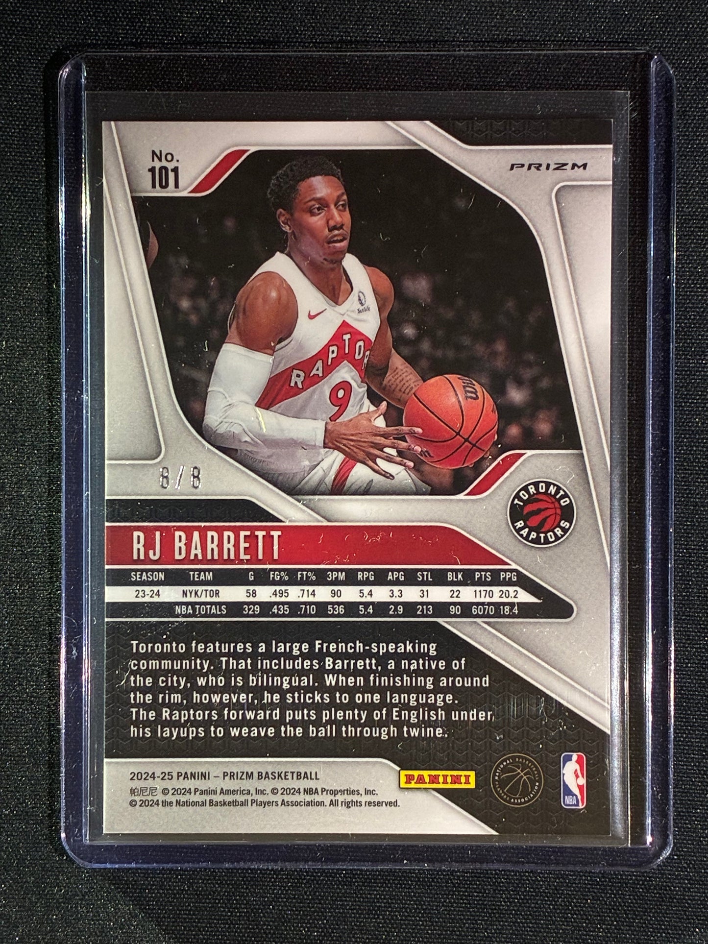 2024-25 Prizm RJ BARRETT International Plum Blossom Scope 8/8 #101