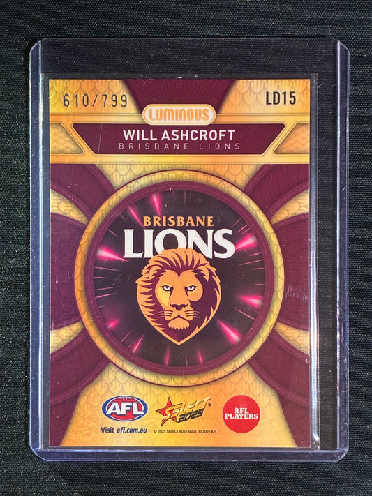 2025 Select Footy Stars WILL ASHCROFT Luminous Dragon Scales 610/799 #15