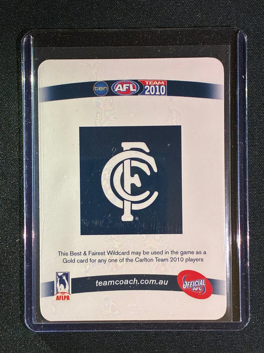 2010 Teamcoach CHRIS JUDD Best & Fairest Wildcard #3 Gold