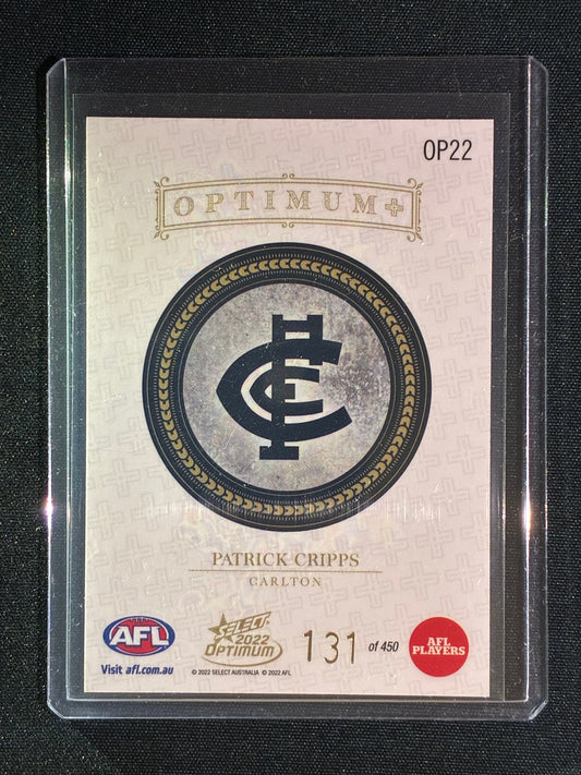 2022 Select Optimum PATRICK CRIPPS Optimum+ 131/450 #22