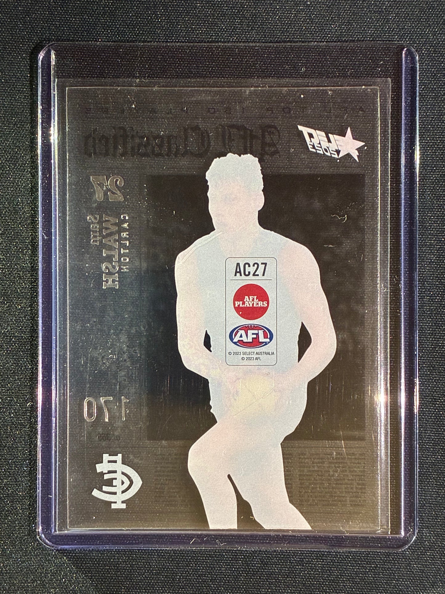 2023 Select Footy Stars SAM WALSH AFL Classified Acetate 170/365 #27
