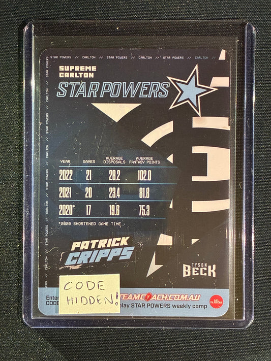 2023 Teamcoach PATRICK CRIPPS Star Powers Supreme Team #11