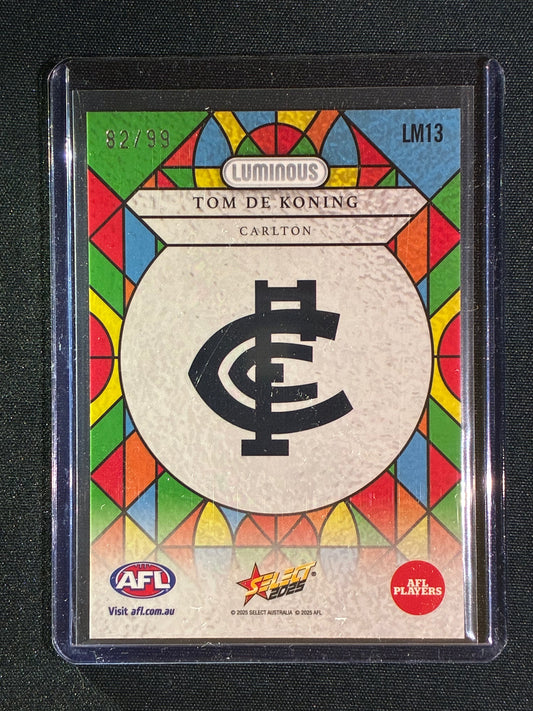2025 Select Footy Stars TOM DE KONING Luminous Myriad Stained Glass 82/99 #13