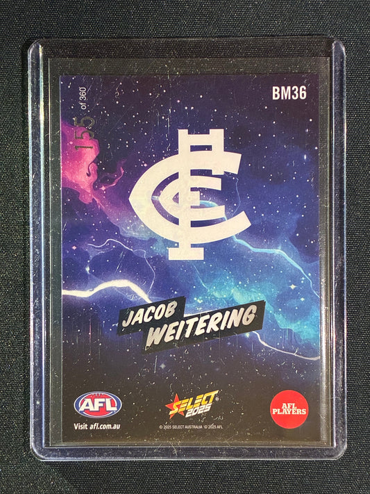 2025 Select Footy Stars JACOB WEITERING Booom Boom 155/360 #36