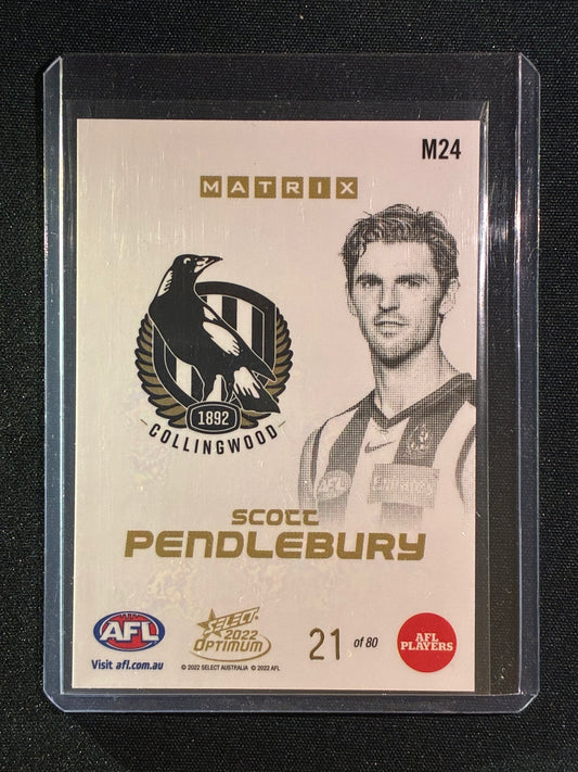 2022 Select Optimum SCOTT PENDLEBURY Matrix Platinum Portraits 21/80 #24