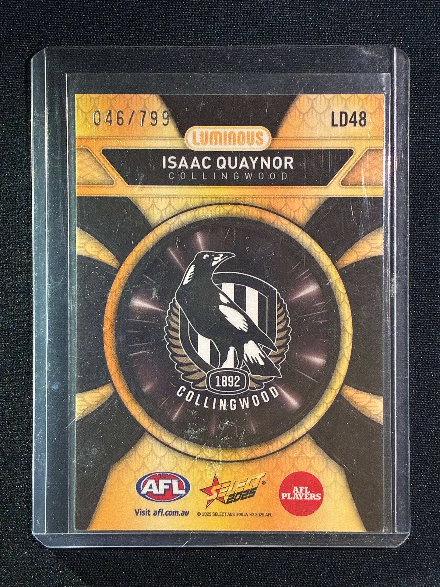 2025 Select Footy Stars ISAAC QUAYNOR Luminous Dragon Scales 046/799 #48