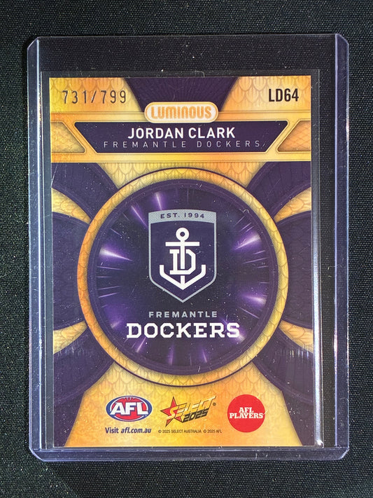 2025 Select Footy Stars JORDAN CLARK Luminous Dragon Scales 731/799 #64