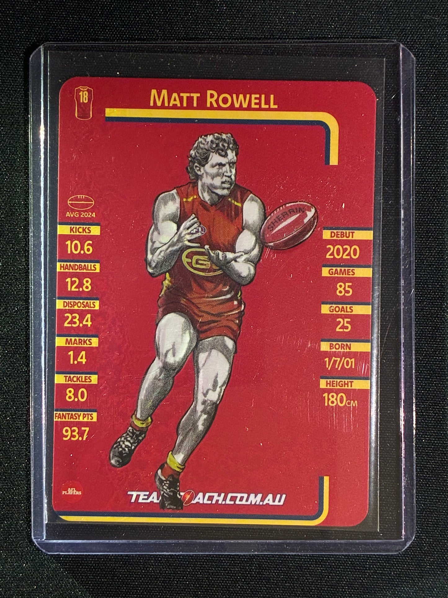 2025 Teamcoach MATT ROWELL Sculpture Wildcard Silver #8