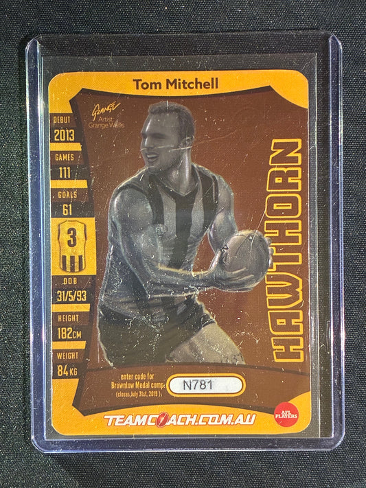2019 Teamcoach TOM MITCHELL Trophy Star Wildcard Gold SP #2