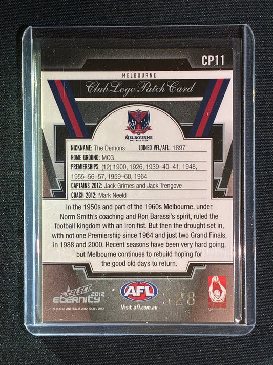 2012 Select Eternity JACK GRIMES JACK TRENGOVE Club Logo Patch Card 328/400 #11