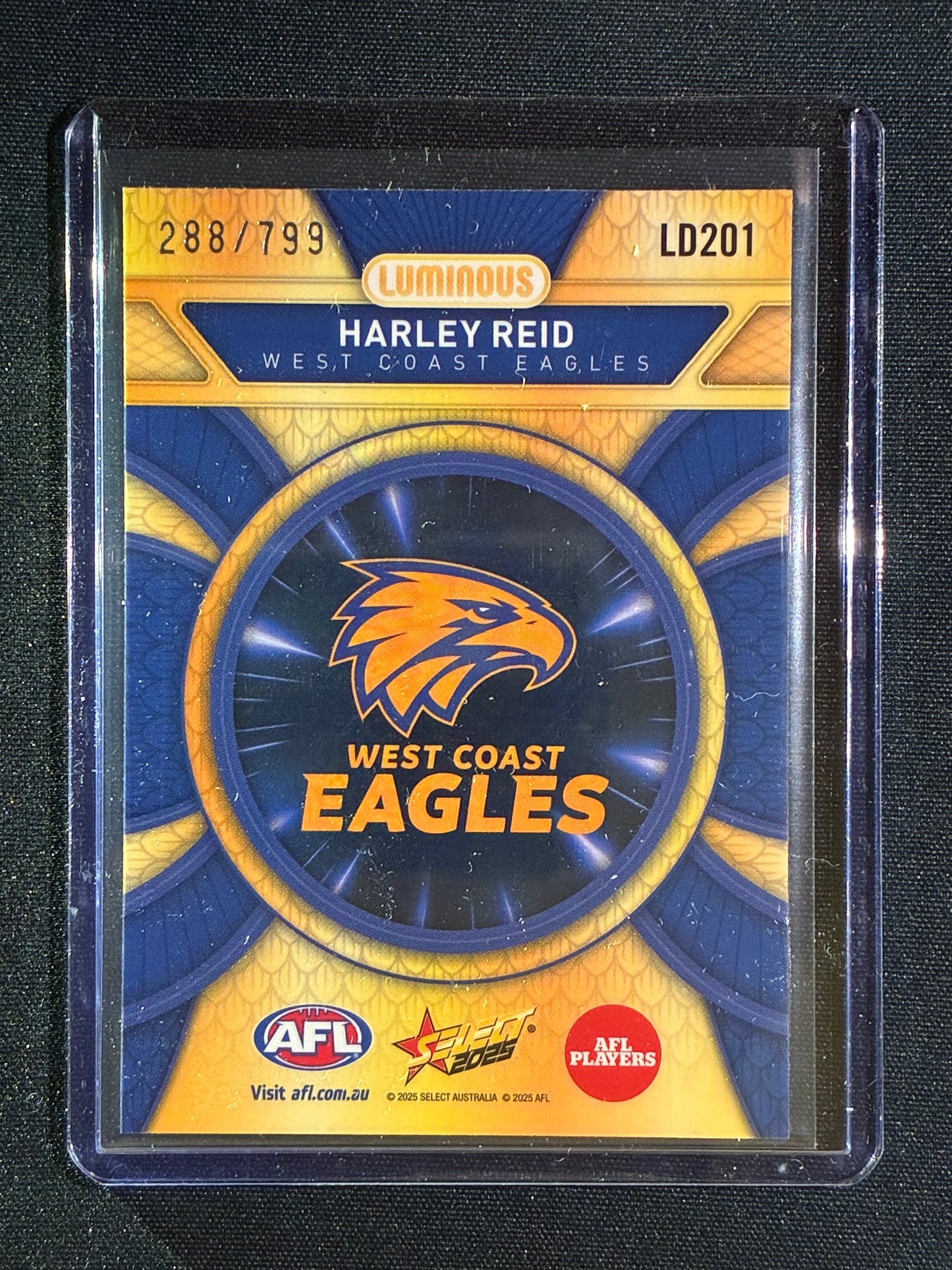2025 Select Footy Stars HARLEY REID Luminous Dragon Scales 288/799 #201