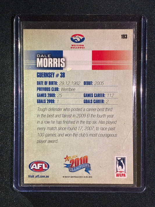 2010 Select Champions DALE MORRIS Base Signature Auto IP #193