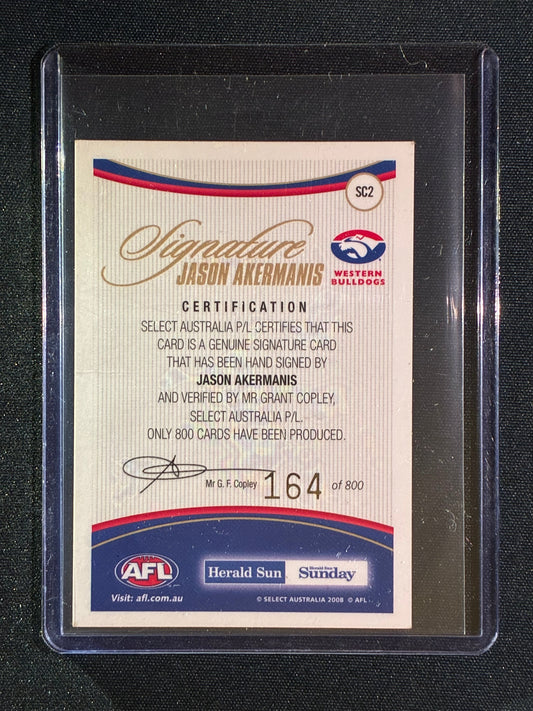 2008 Herald Sun AFL JASON AKERMANIS Signature Auto 164/800 #2
