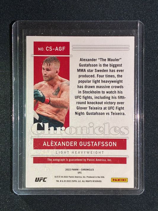 2022 Chronicles UFC ALEXANDER GUSTAFSSON Signatures Auto Red SP #AGF