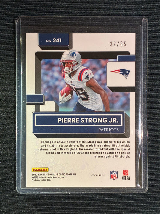2022 Donruss Optic PIERRE STRONG JR. Rated Rookie Electricity 37/65 #241
