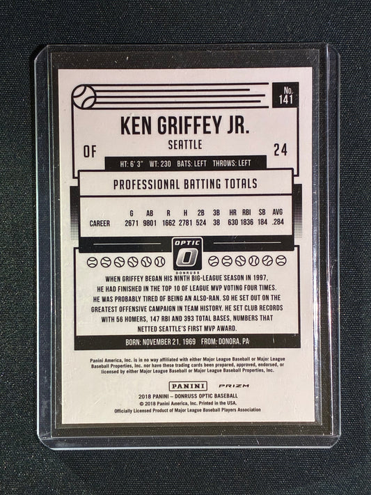 2018 Donruss Optic KEN GRIFFEY JR. Holo Silver Prizm #141