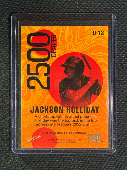2022 Skybox Metal Universe Champions JACKSON HOLLIDAY 2500 Degrees Rookie #13