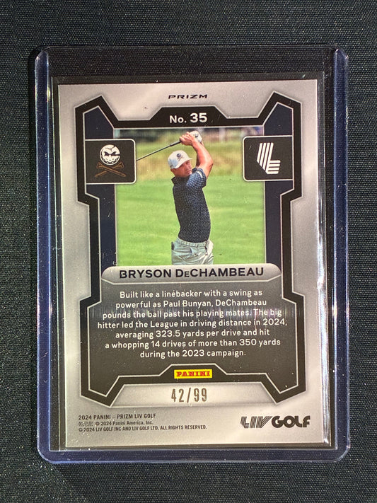 2024 Prizm LIV Golf BRYSON DECHAMBEAU Blue 42/99 #35