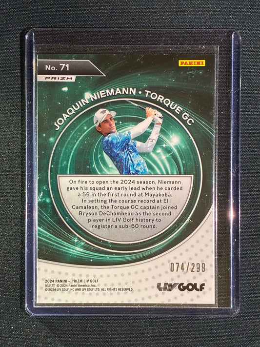 2024 Prizm LIV Golf JOAQUIN NIEMANN Captains White Sparkle 074/299 #71