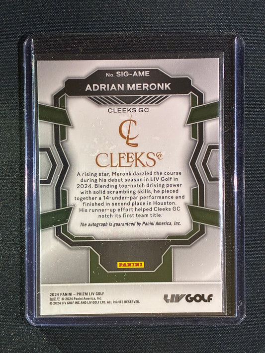 2024 Prizm LIV Golf ADRIAN MERONK Signatures Auto Base #AME